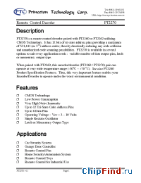 Datasheet PT2270 manufacturer PTC